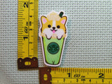 Third view of the Corgi in a Green Drink Needle Minder