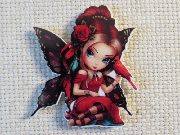 First view of Red Butterfly Fairy Needle Minder.