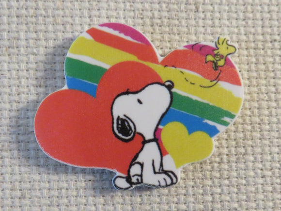 First view of Snoopy and Colorful Hearts Needle Minder.