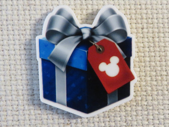 First view of Blue Gift with a Mickey Tag Needle Minder.