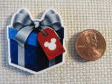 Second view of Blue Gift with a Mickey Tag Needle Minder.