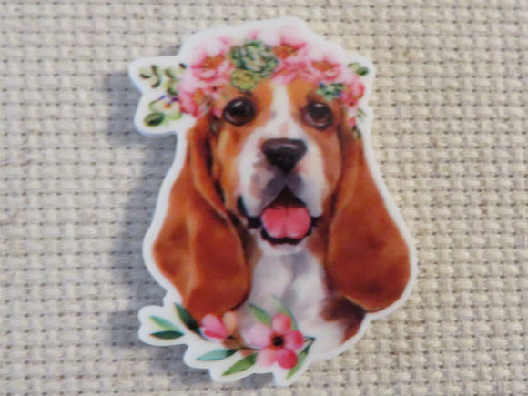 First view of Basset Hound Needle Minder.