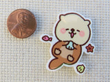 Second view of Playful Otter Needle Minder.