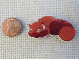 Second view of Sleeping Red Panda Needle Minder.