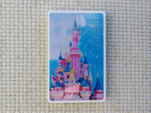 First view of Pretty Pink Castle Needle Minder.