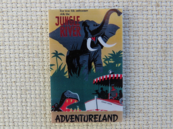 First view of vintage Adventureland poster needle minder. 