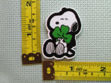 Third view of the Shamrock Hugging Snoopy Needle Minder