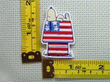 Third view of the Patriotic Snoopy on his Doghouse Needle Minder