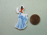 Second view of the Bayou Princess in a Beautiful Blue Dress Needle Minder