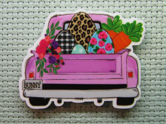 First view of the Pink Bunny Truck Needle Minder
