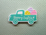 First view of the Green Happy Easter Truck Needle Minder