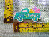 Third view of the Green Happy Easter Truck Needle Minder