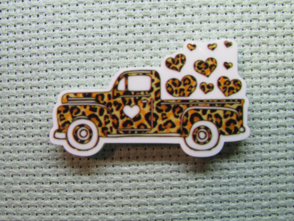 First view of the Animal Print Truck Full of Hearts Needle Minder