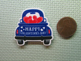 Second view of the Happy Valentines Day Truck Needle Minder
