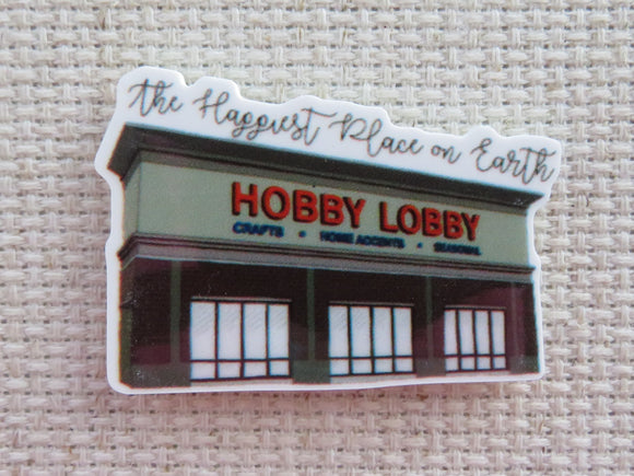 First view of Happiest place on Earth, Hobby Lobby, needle minder.