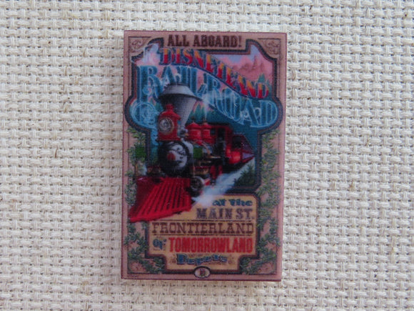 First view of Disneyland Railroad Vintage Poster Needle Minder.