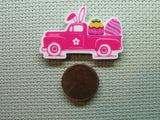 Second view of the Pink Easter Truck Needle Minder