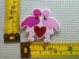 Third view of the A Pair of Loving Flamingos Needle Minder