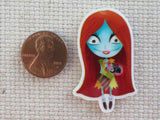 Second view of Sally with a Black Rose Needle Minder.