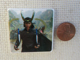 Second view of Loki with daggers needle minder.