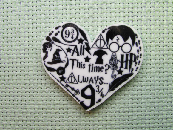 First view of the All This Time! Always Black and White Wizard Heart Needle Minder