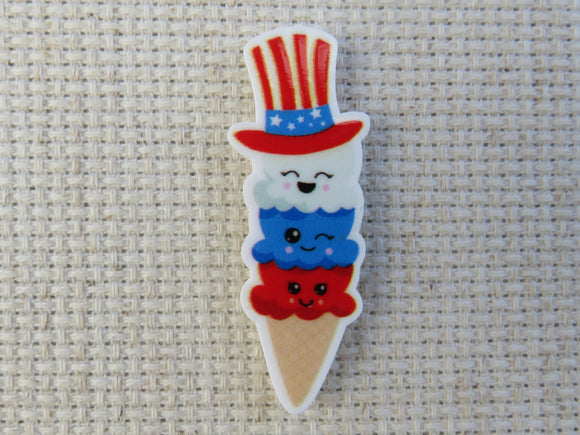 First view of Patriotic Ice Cream Cone Needle Minder.