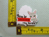 Third view of the You're Raccoon my World Cute Raccoon Needle Minder