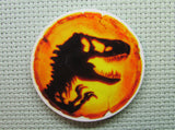 First view of the Amber Dinosaur Needle Minder