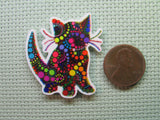 Second view of the Colorful Spotted Cat Needle Minder