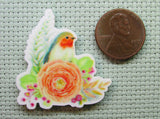 Second view of the Pretty Bird with a Flower Needle Minder