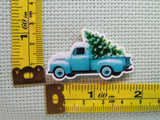 Third view of the Blue Christmas Tree Truck Needle Minder