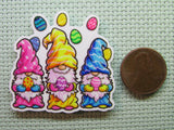Second view of the Juggling Easter Egg Gnomes Needle Minder