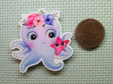 Second view of the Flowery Octopus Needle Minder