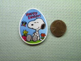 Second view of the Happy Easter Egg Shaped Snoopy Needle Minder