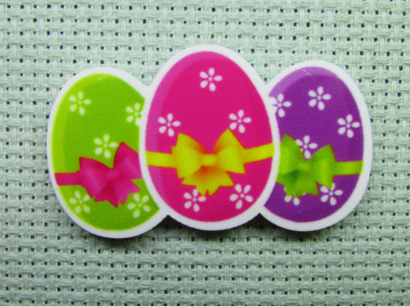 First view of the A Trio of Decorated Easter Eggs Needle Minder