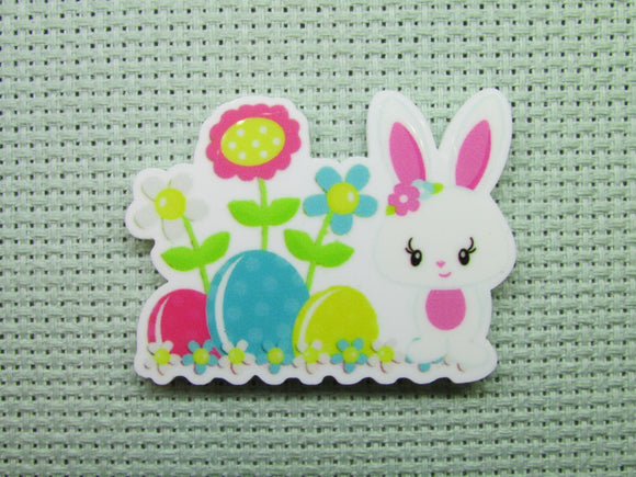 First view of the Easter Bunny in the Garden Needle Minder