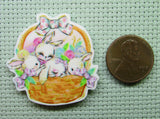 Second view of the A Basket Full of Bunnies Needle Minder