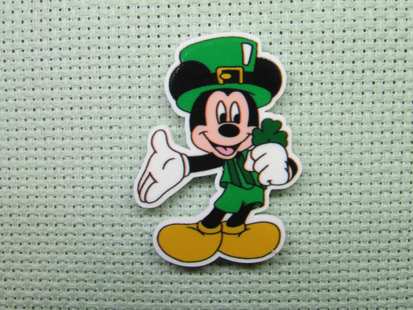 First view of the Mickey all Dressed for St Patrick's Day Needle Minder