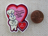 Second view of Valentine, You're Yummy to my Tummy Needle Minder