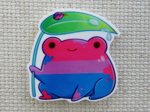 First view of Colorful Frog with a Leaf and Ladybug Friend Needle Minder,.