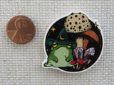 Second view of Toad with Toadstools Needle Minder.