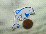 Second view of the Adorable Dolphin Needle Minder
