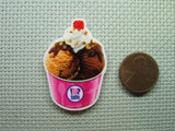 Second view of the Ice Cream Sundae Needle Minder