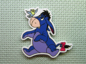First view of the Eeyore with a Bird Friend on his Nose Needle Minder