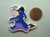 Second view of the Eeyore with a Bird Friend on his Nose Needle Minder