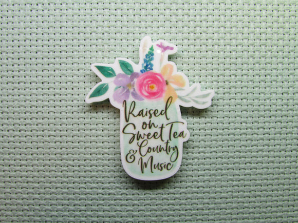 First view of the Raised on Sweet Tea and Country Music Needle Minder