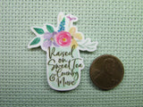 Second view of the Raised on Sweet Tea and Country Music Needle Minder