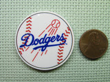 Second view of the Dodger Baseball Needle Minder