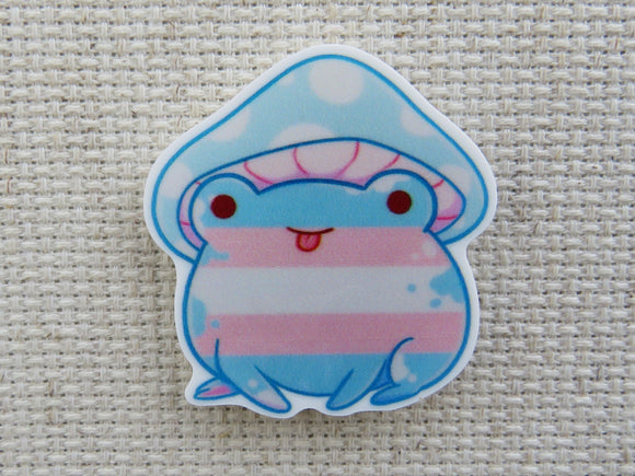 First view of Frog with a Mushroom Cap Needle Minder.