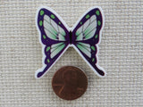 Second view of Blue Butterfly Needle Minder.